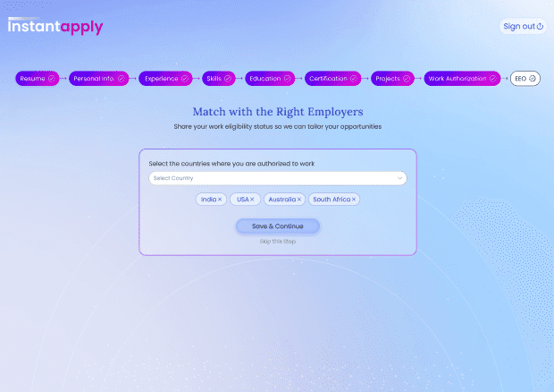 AI-Powered Job Application Automation Platform — app screen 1